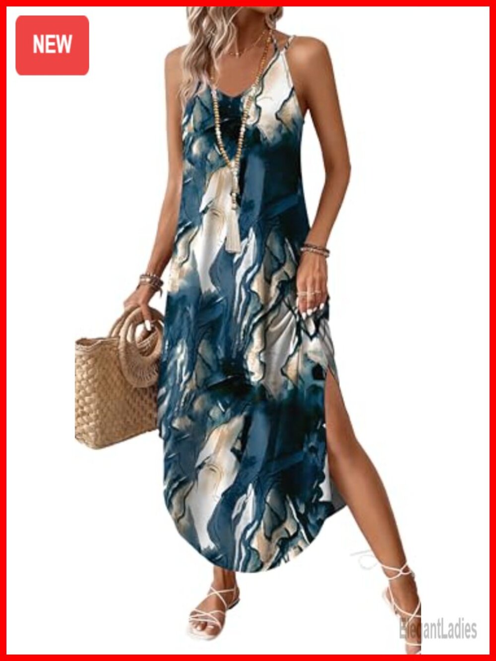 Halter Maxi Dress Floral Print Casual Summer